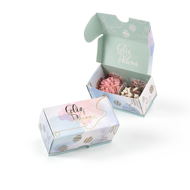 caixa para 2 doces com 25 un colecao aquarela joy pack