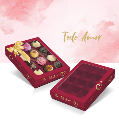 caixa12 doces com visor