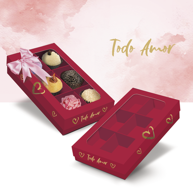 caixa 6 doces com visor