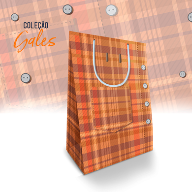 5659 sacola com alca de nylon xadrez gales m