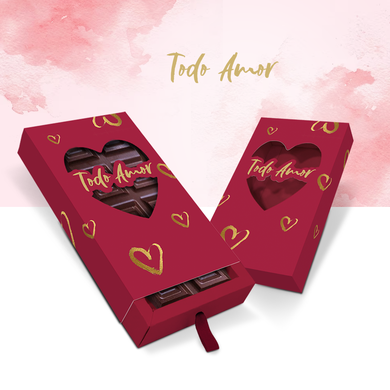 caixa gaveta barra de chocolate