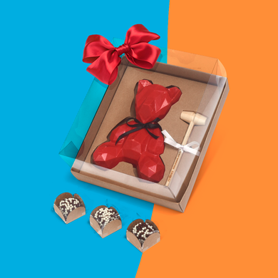 6055 caixa para urso mais martelinho