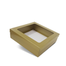 caixa quadrada com visor dourada 2