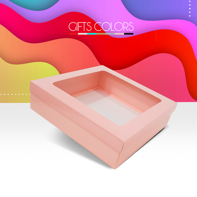 caixa quadrada com visor peach