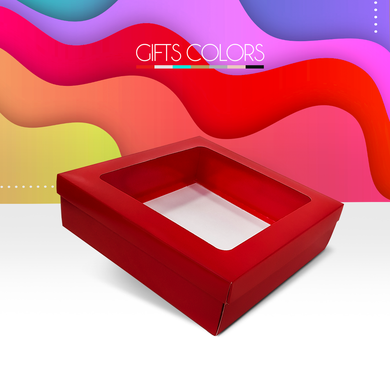 caixa quadrada com visor vermelha