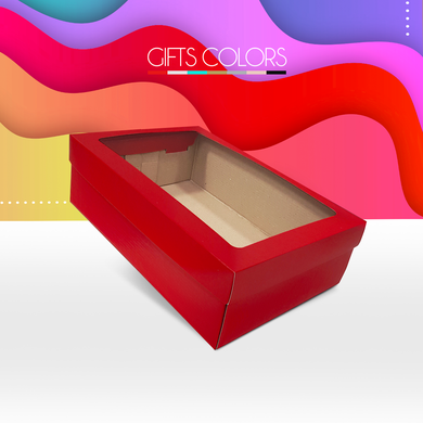 caixa retangular sem visor vermelha