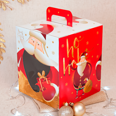 3056 caixa de panetone grande ho ho ho antiga
