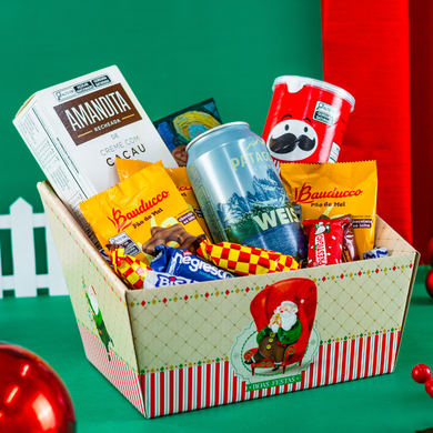 01 cesta trapezio m com 10un colecao noel joy pack